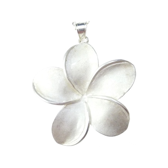Ciondolo Farfalla E Fiore Hawaiiana In Argento 925 Con CZ – 4 Plumeria